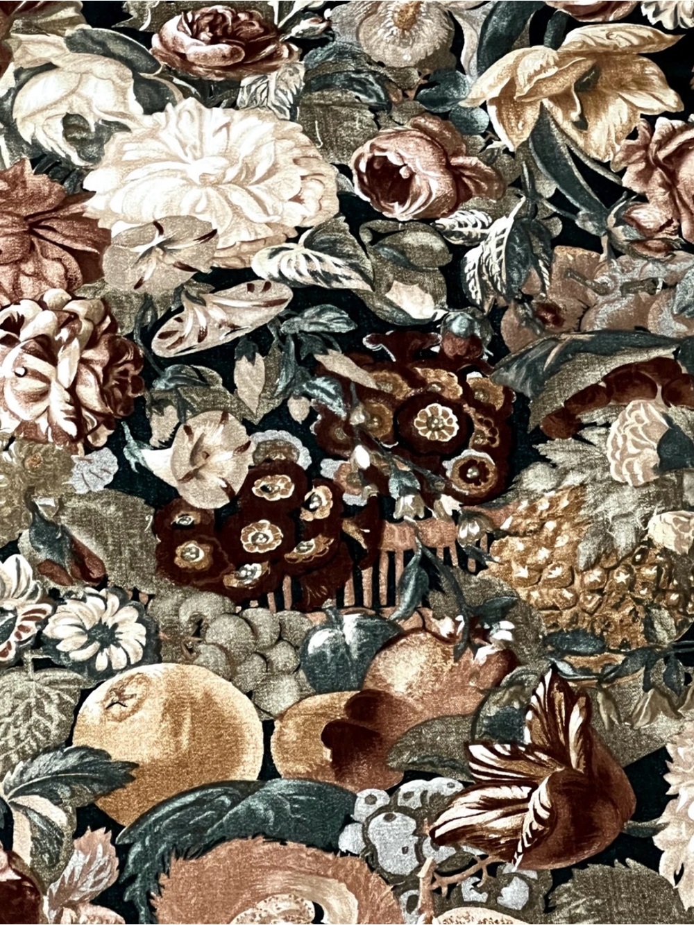 Raymond Waites OLD MASTER Fabric 4.75 Yards Old World Fruit Floral Moody Manor